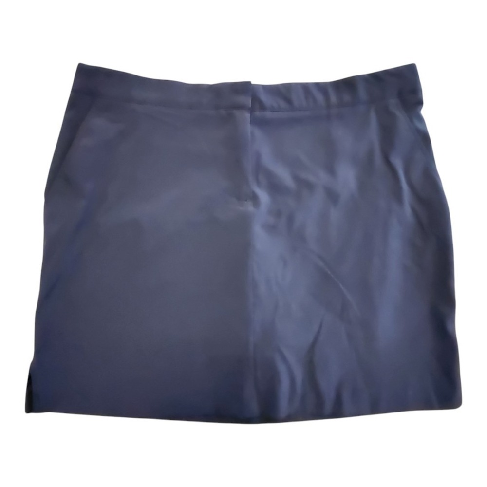 IZOD Golf Skort Skirt Womens Size 12 Blue Solid Under Shorts Slit Tennis Ladies